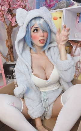 SweetieLine Rem White Cat Hoodie